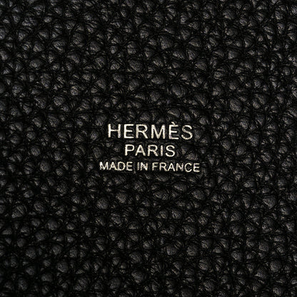 Hermes Taurillon Clemence Monochrome Picotin Lock 18 PM Black 6 of 10