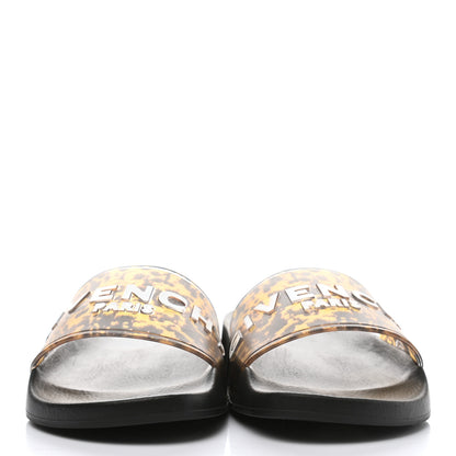 Givenchy Rubber Logo Pool Slide Sandals 38 Yellow Black 2 of 9