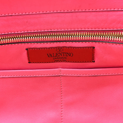 Valentino Garavani Vitello Monochrome Medium Rockstud Tote Pop Fuxia 6 of 10
