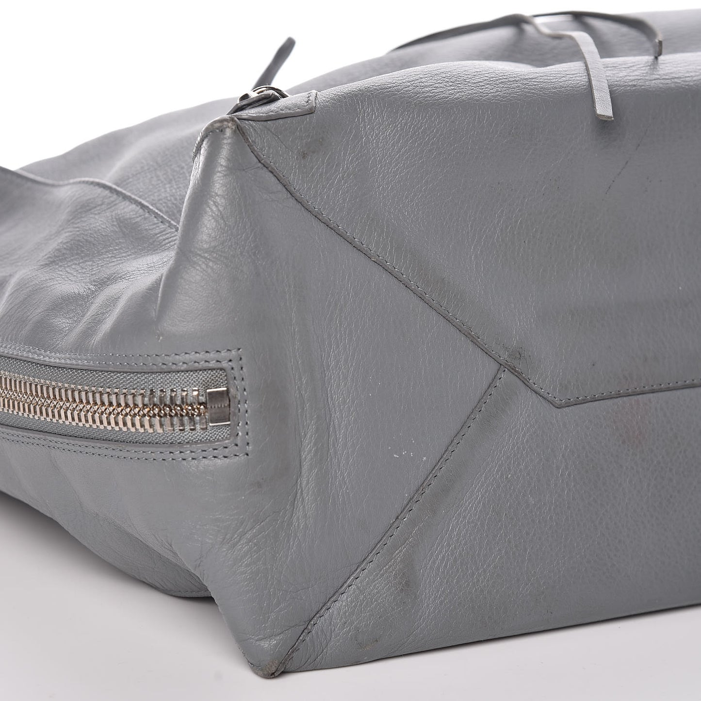 Veau Papier A4 Zip Around Tote Grey