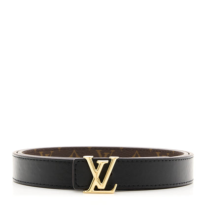 Louis Vuitton Calfskin Monogram 20mm LV Iconic Reversible Belt 75 30 Black 2 of 8