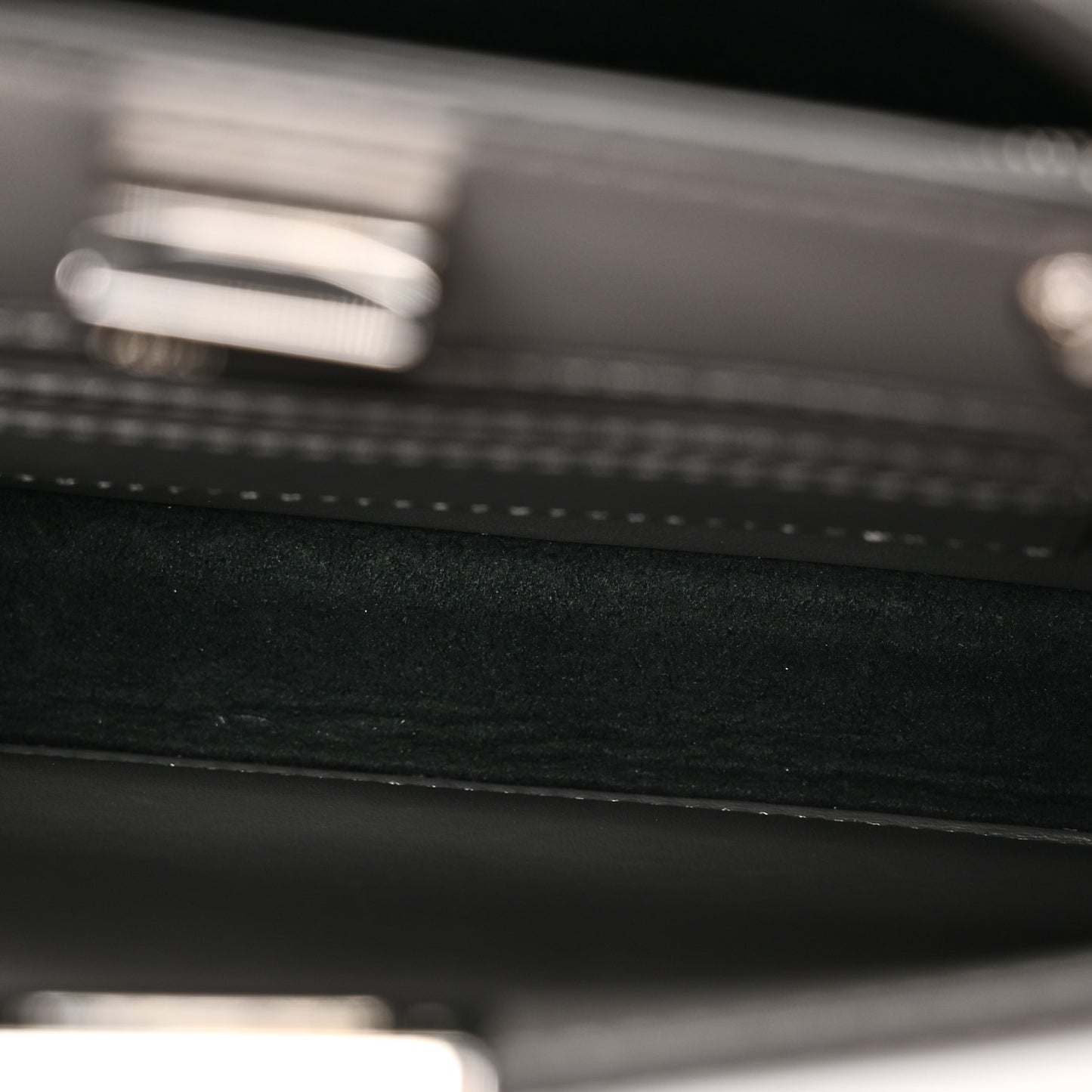 Calfskin Striped Texture FF Peekaboo I See U X Cross Satchel Moon Argilla