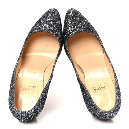 Christian Louboutin Glitter Daffodile Spotlight 160 Pumps 39.5 Blue Khol 2 of 9