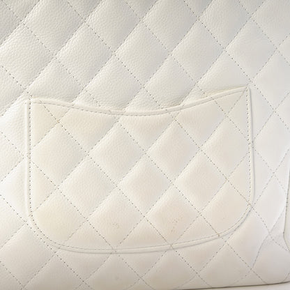 Chanel Caviar Quilted Petit Shopping Tote PST White 12 of 16