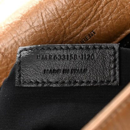 Saint Laurent Crinkled Calfskin Matelasse Monogram Medium Niki Chain Satchel Natural Tan 6 of 10