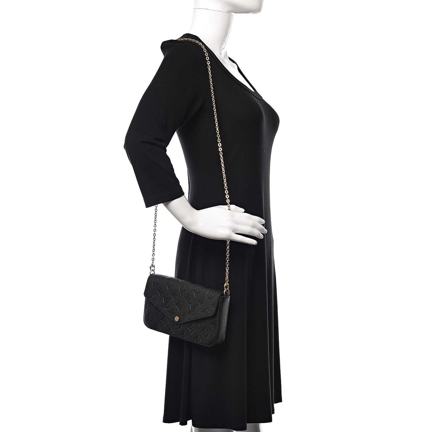 Empreinte Pochette Felicie Chain Wallet Black