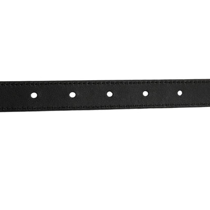 Gucci Calfskin Pearl Double G 20mm Belt 80 32 Black Cream 4 of 6