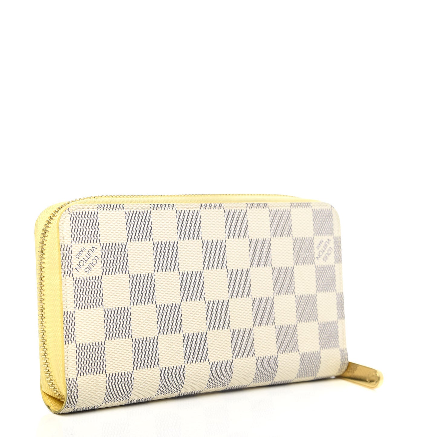 Damier Azur Zippy Wallet Jaune Pale
