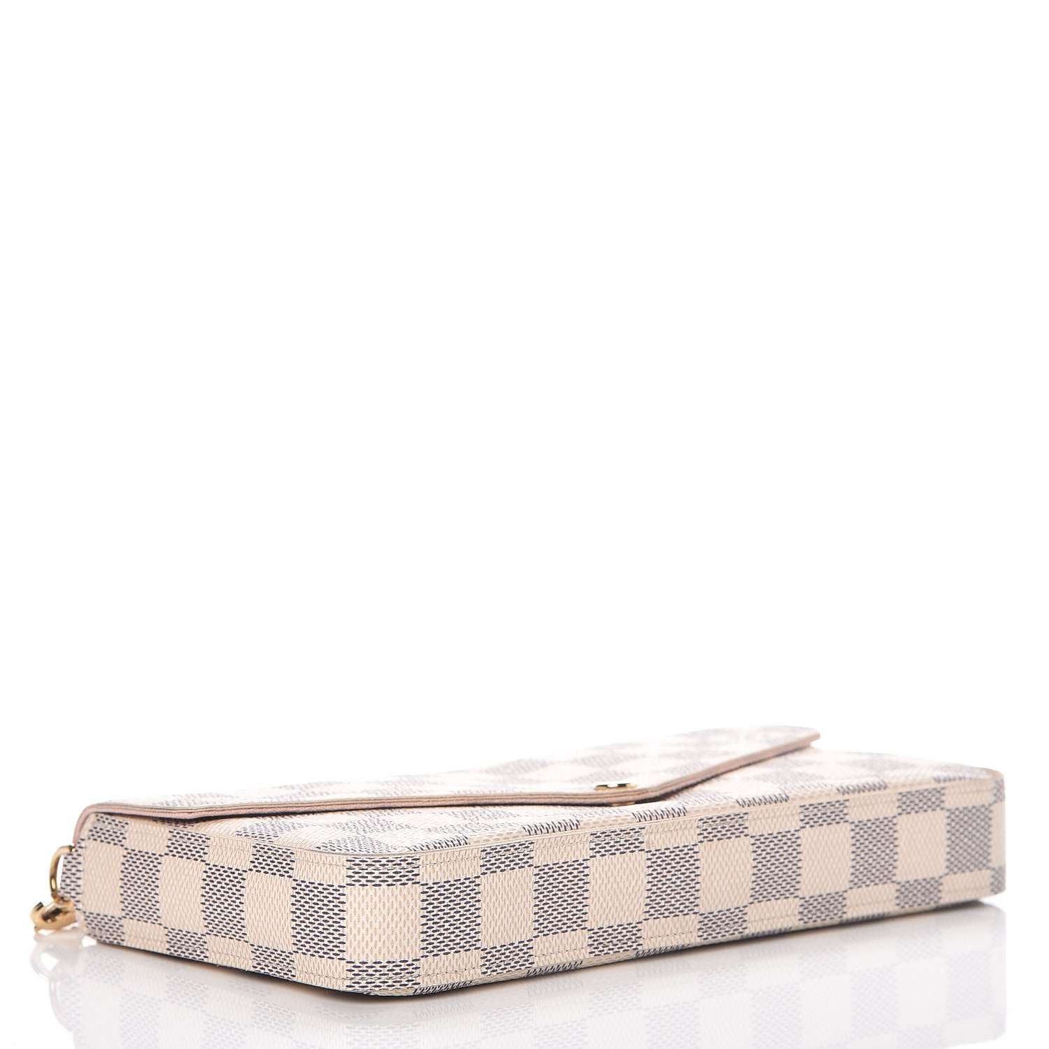Louis Vuitton Damier Azur Pochette Felicie Chain Wallet Rose Ballerine 5 of 11