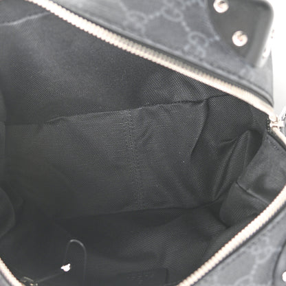 Gucci GG Supreme Monogram Selleria Calfskin Square Messenger Bag Black 5 of 10