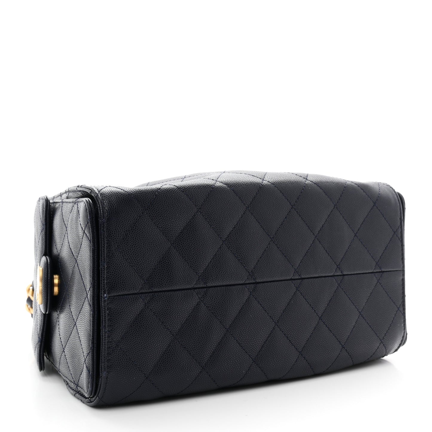 Caviar Quilted Small Chanel 25 Handbag Dark Navy