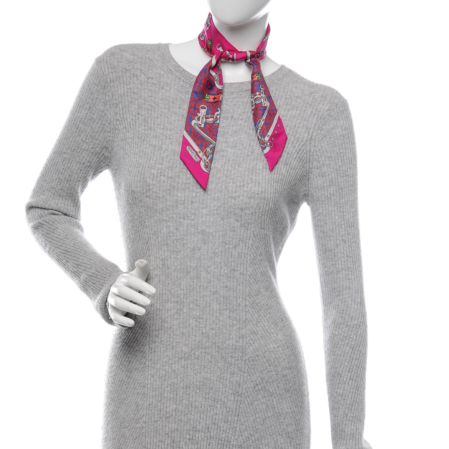 Silk Mors Et Gourmettes Remix Twilly Fuchsia Bleu Corail