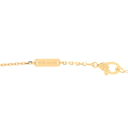 Van Cleef & Arpels 18K Yellow Gold Mother of Pearl Vintage Alhambra Pendant Necklace 5 of 7