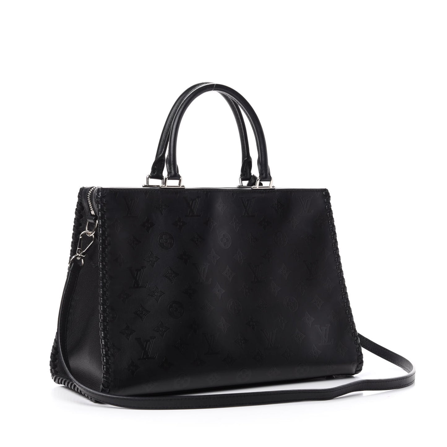 Monogram Cuir Plume Very Zipped Tote Black