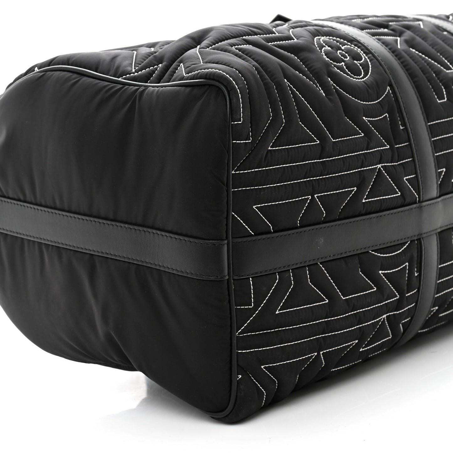 Nylon Embroidered Keepall Bandouliere 50 Black