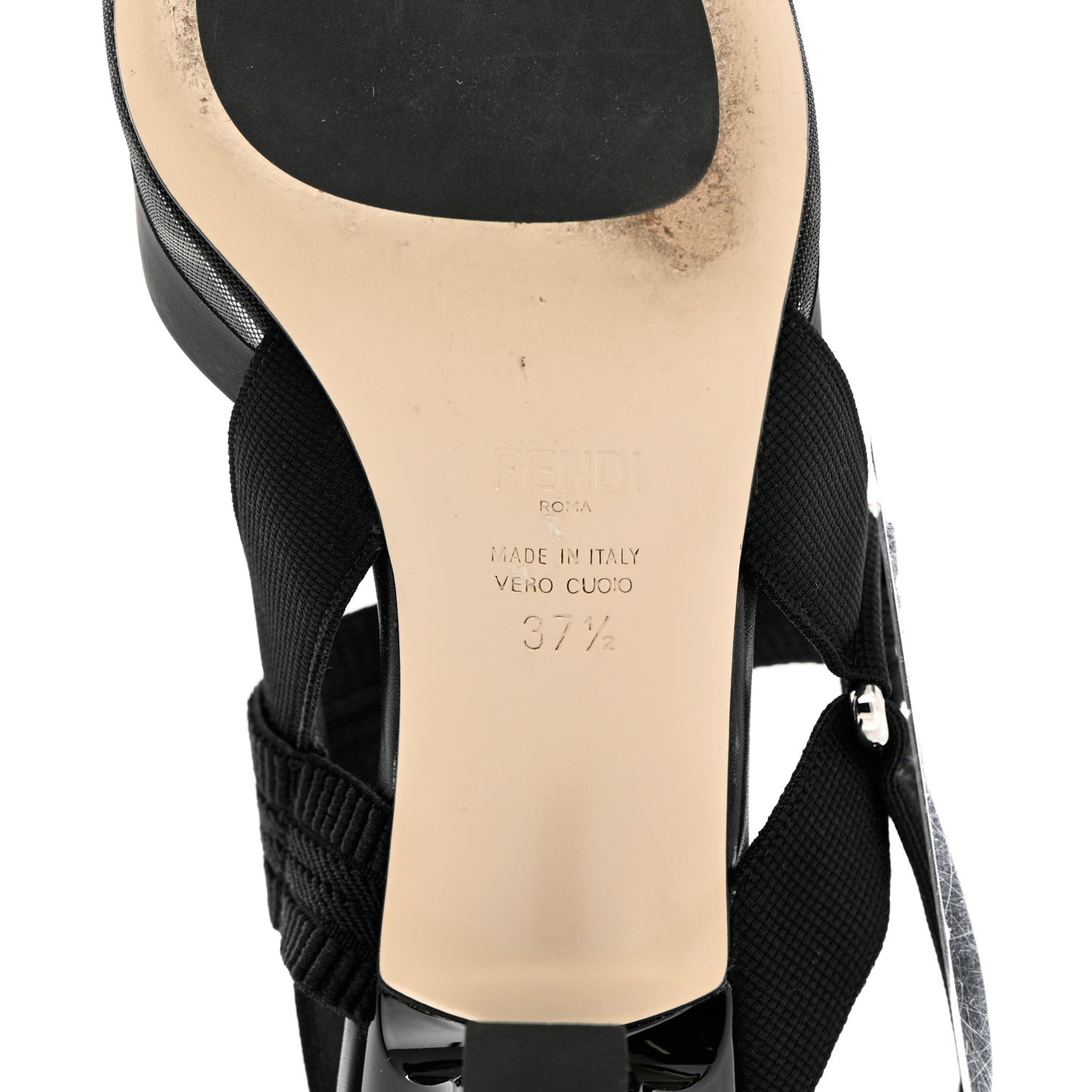 Technical Mesh FF Colibri Slingback Low-Heel Pumps 37.5 Black