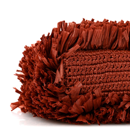 Chanel Raffia Fringe Nano Kelly Shopper Red 9 of 12