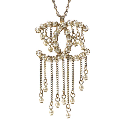 Chanel Pearl CC Necklace Gold 4 of 6