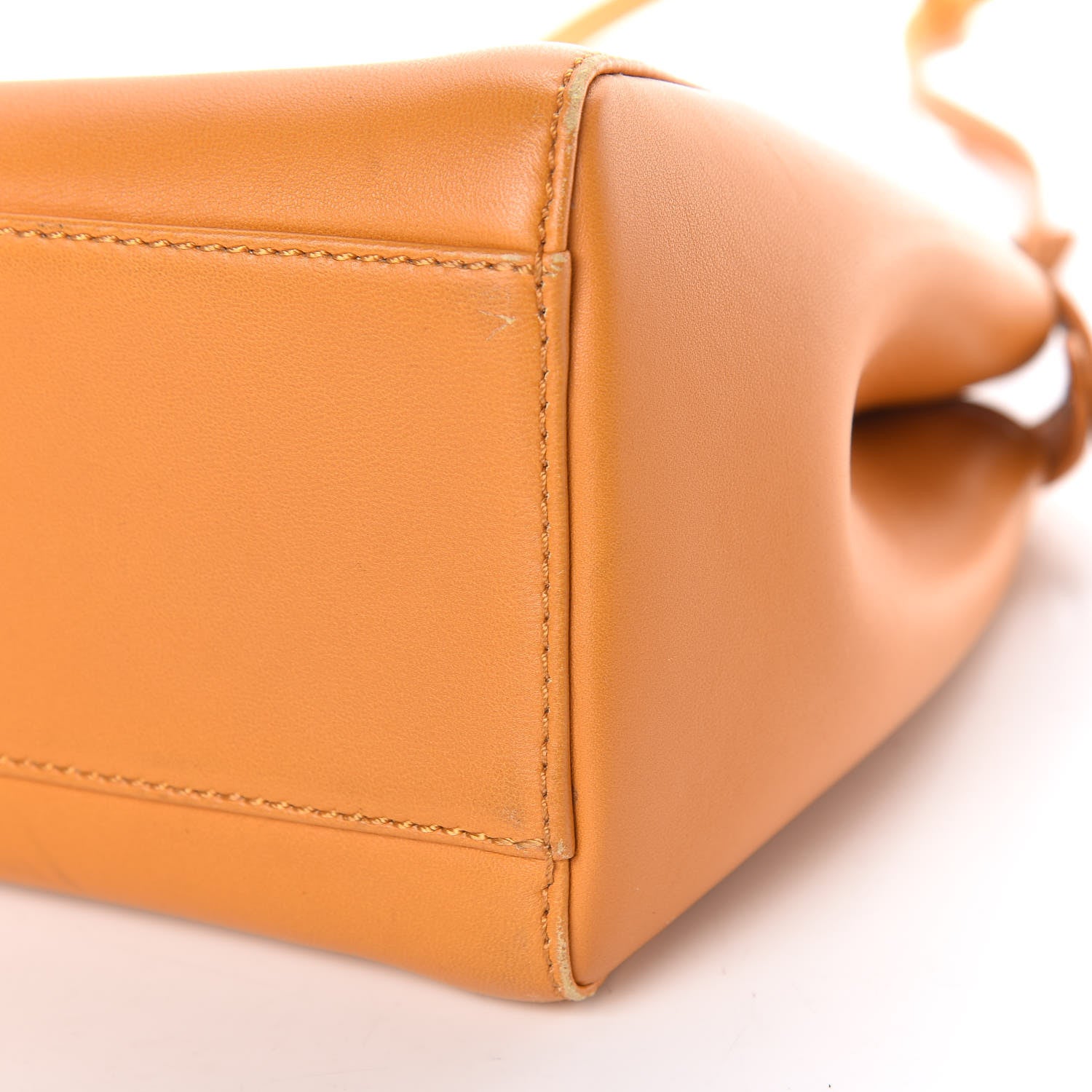 Fendi Nappa Mini Peekaboo Iconic Satchel Giallo Syrup 6 of 20