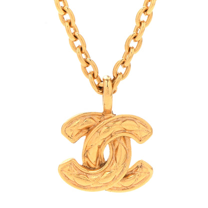 Chanel Quilted CC Chain Necklace Gold 4 of 7