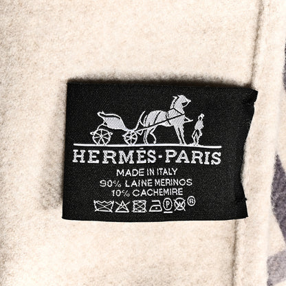 Hermes Merino Wool Cashmere Cheval Blanket Ardoise 3 of 3