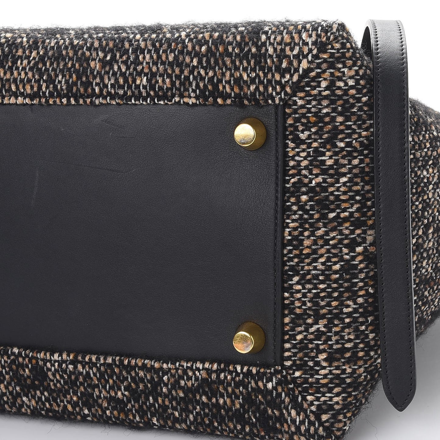Tweed Calfskin Small Belt Bag Black