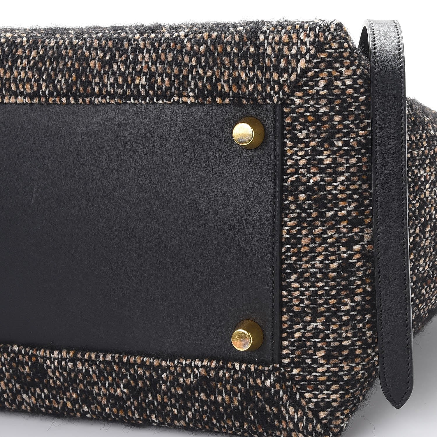 Celine Tweed Calfskin Small Belt Bag Black 9 of 10