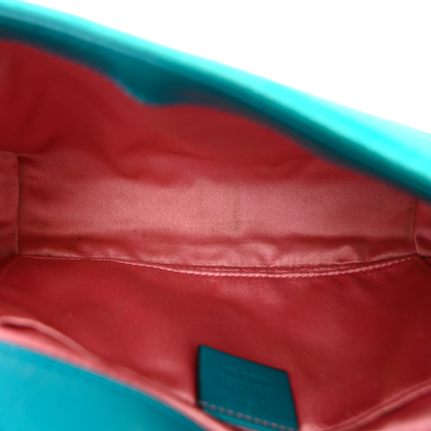 Gucci Velvet Matelasse Mini GG Marmont Shoulder Bag Pavone Cyan 5 of 10
