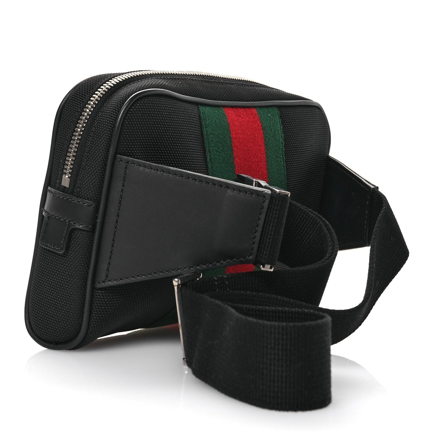 Canvas Web Slim Belt Bag Black