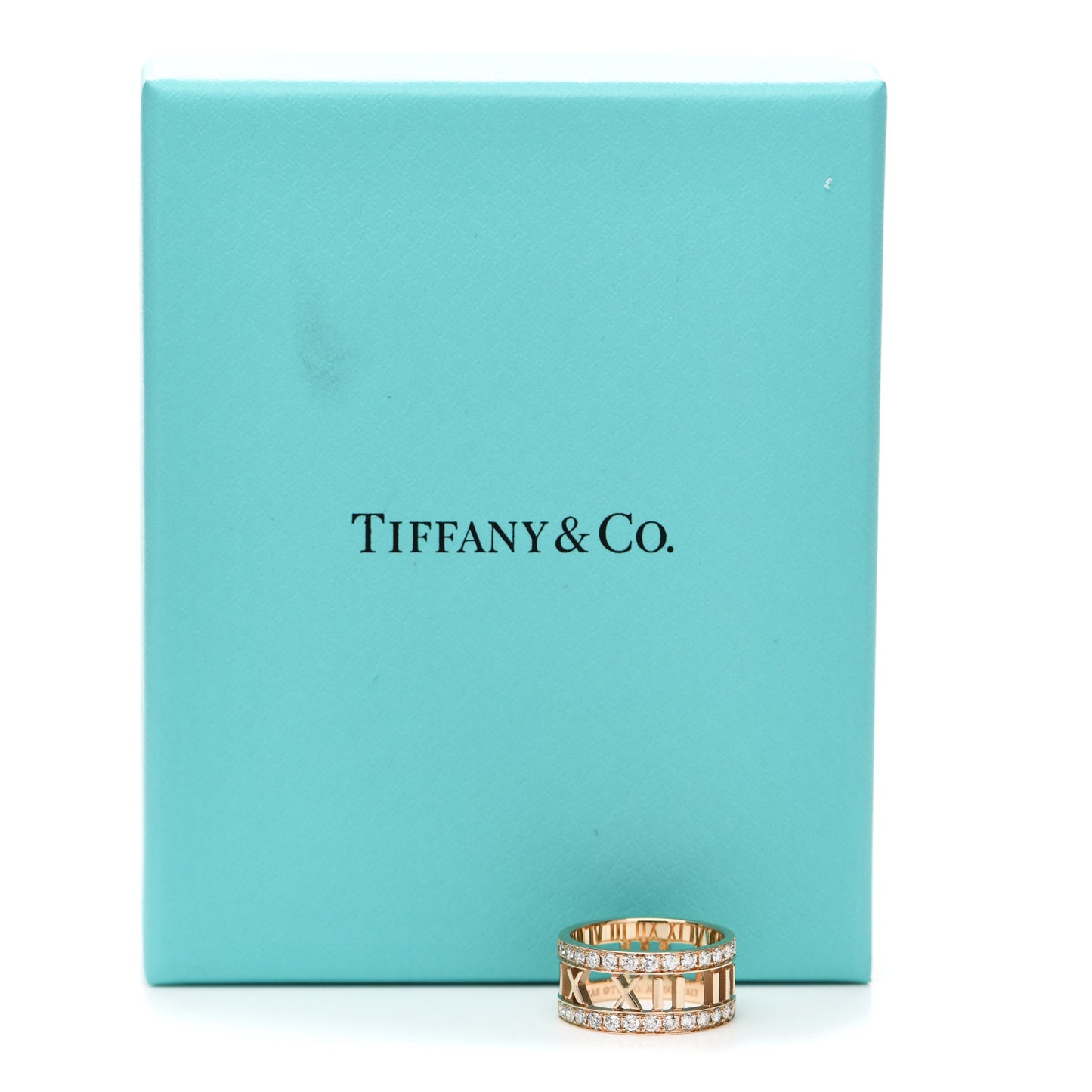 18K Rose Gold Diamond Wide Atlas Open Ring 49 4.75