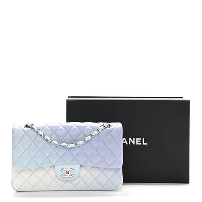 Chanel Perforated Lambskin Quilted Medium Double Flap Light Blue Light Purple White 12 of 12