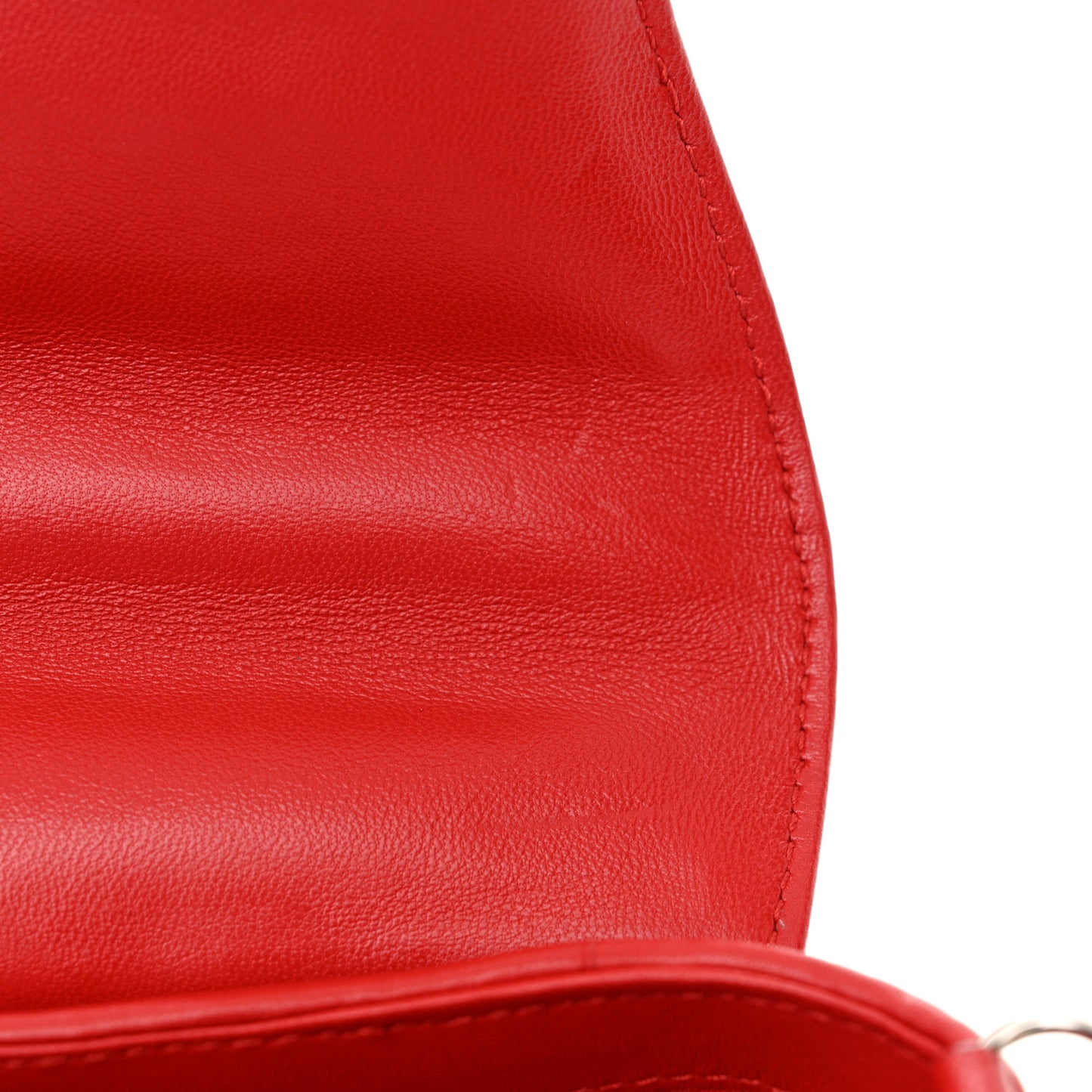 Nappa Vertical Matelasse Small Maxi Horsebit Chain Shoulder Bag Beret Red