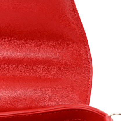 Gucci Nappa Vertical Matelasse Small Maxi Horsebit Chain Shoulder Bag Beret Red 11 of 12