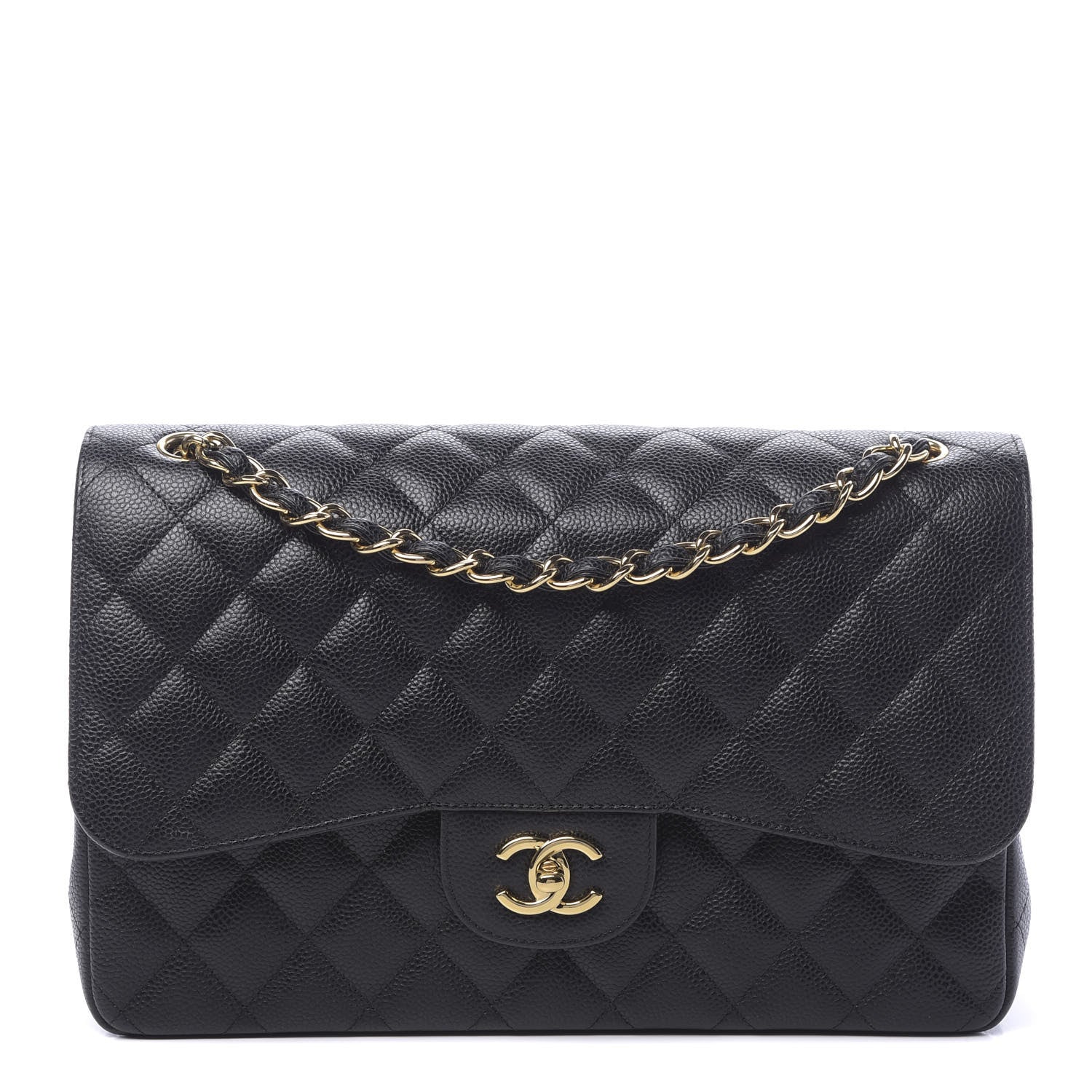Chanel Caviar Quilted Jumbo Double Flap Black 1 of 11