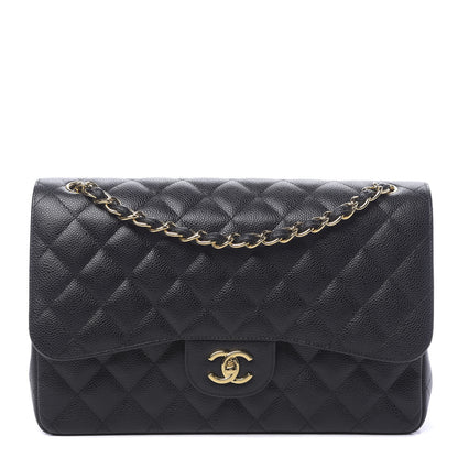 Chanel Caviar Quilted Jumbo Double Flap Black 1 of 11