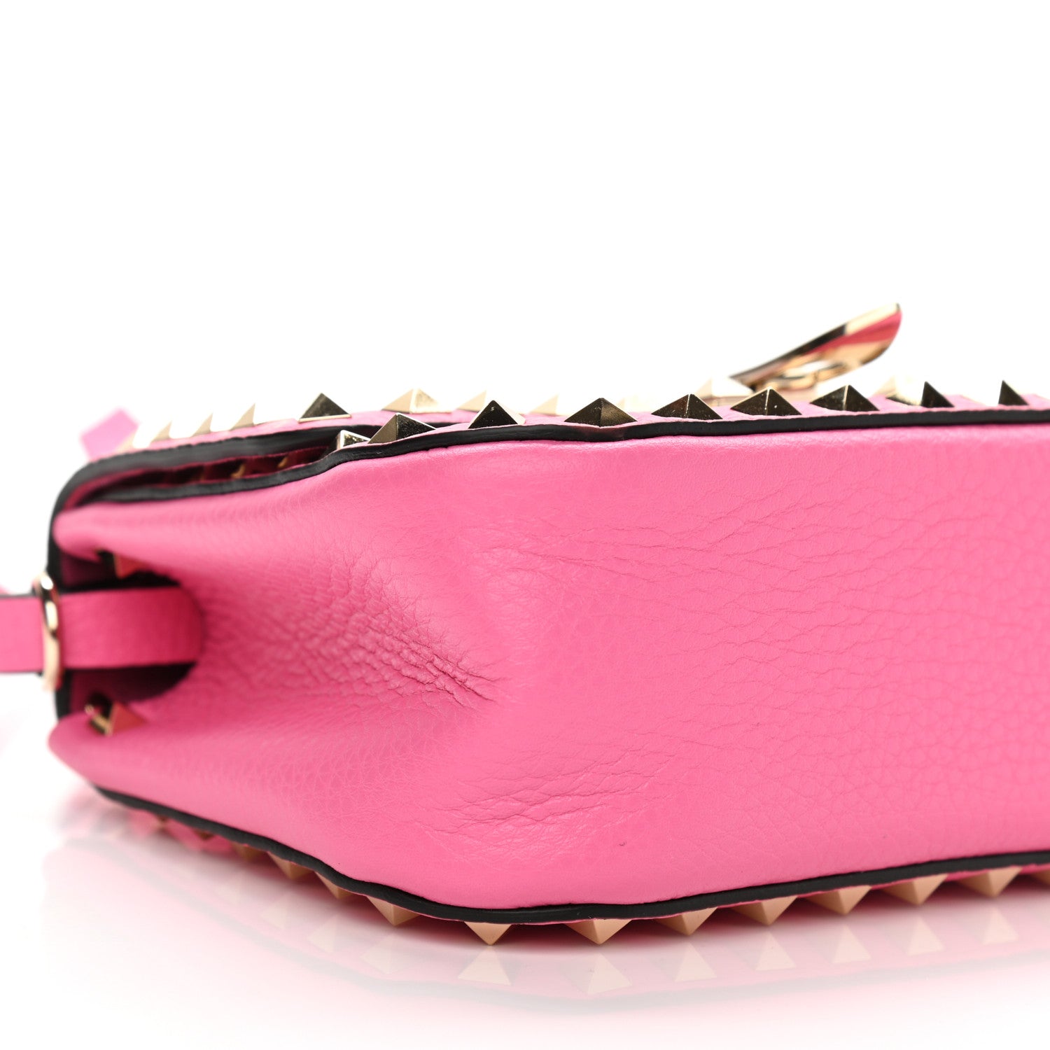 Valentino Garavani Grained Calfskin Small Rockstud Top Handle Bag Feminine Pink 8 of 9