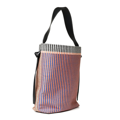 Celine Woven Canvas Small Twisted Cabas Multicolor 5 of 23
