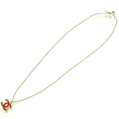 Chanel Enamel CC Necklace Red 1 of 5