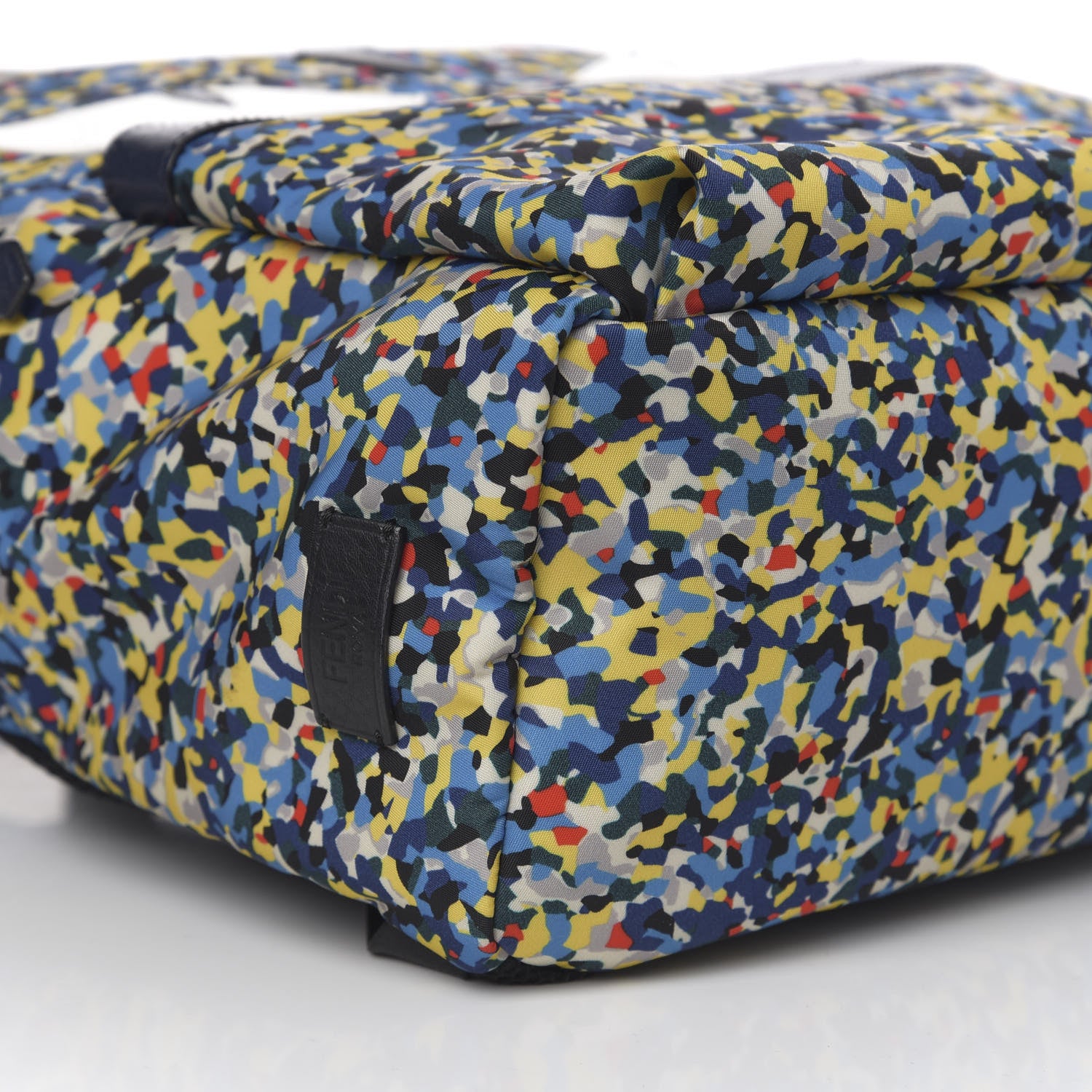 Fendi Nylon Vitello Elite Flamingo Granite Lightning Monster Eyes Backpack Multicolor Lavagna 7 of 9