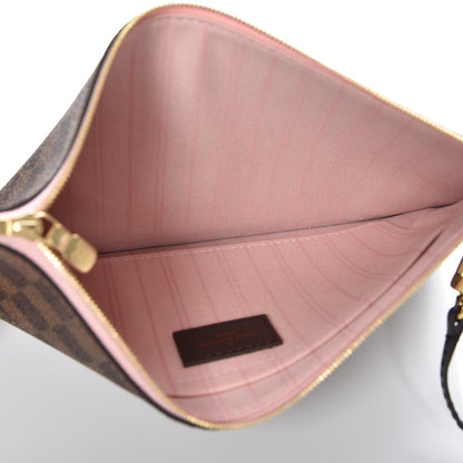 Louis Vuitton Damier Ebene Neverfull MM GM Pochette Rose Ballerine 5 of 8