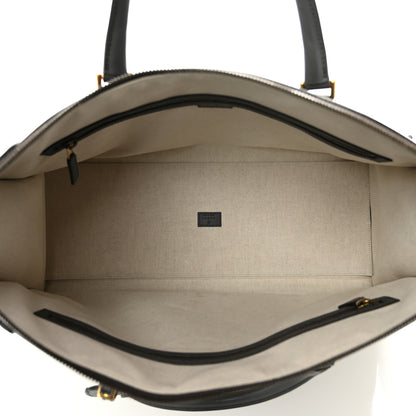 Gucci Koi Calfskin XL Bauletto Duffle Top Handle Bag Grey 4 of 13