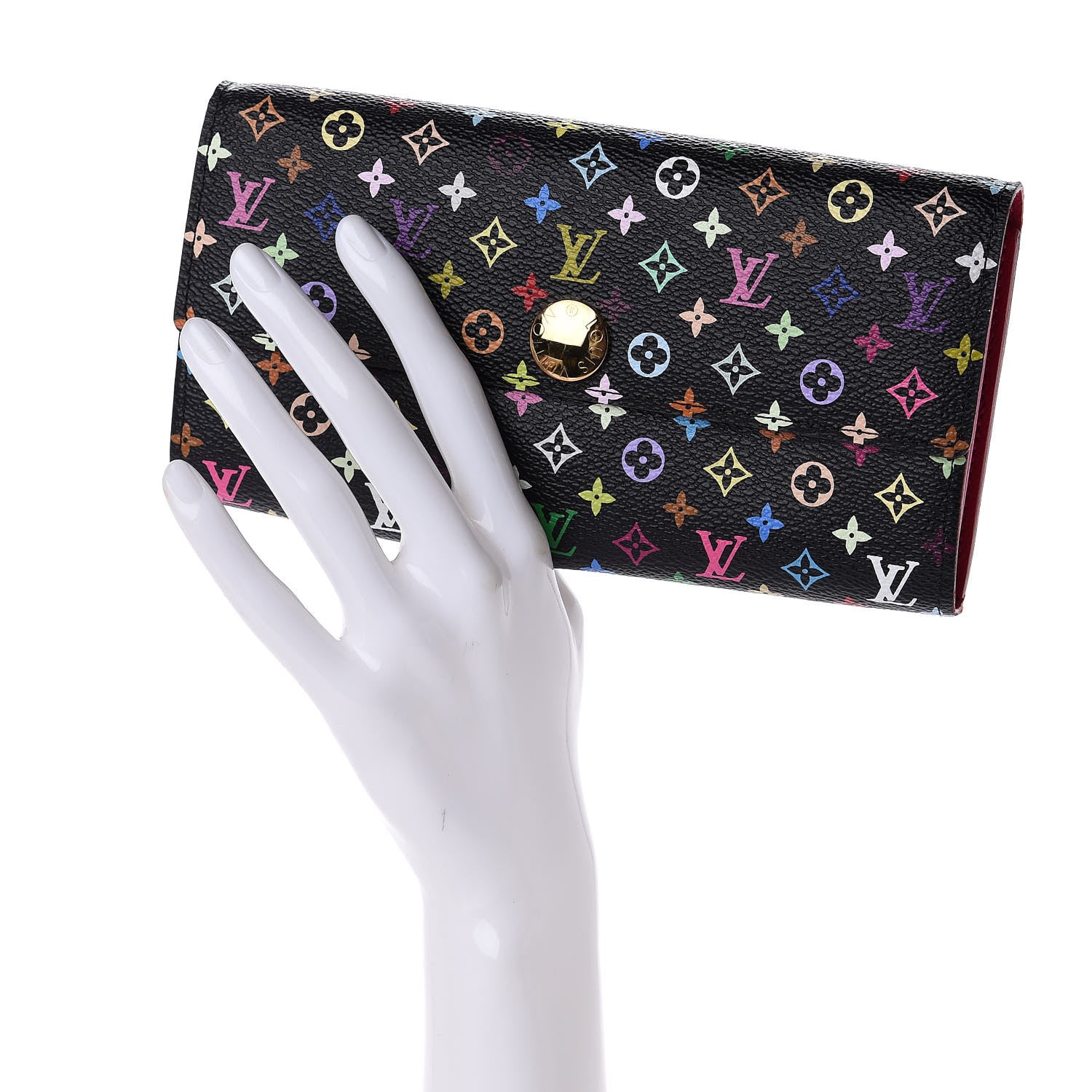 Louis Vuitton Monogram Multicolor Sarah Wallet Black Grenade 2 of 10