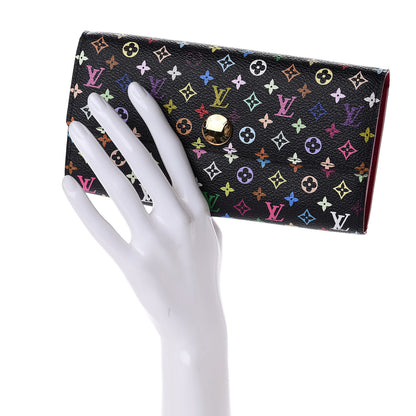 Louis Vuitton Monogram Multicolor Sarah Wallet Black Grenade 2 of 10