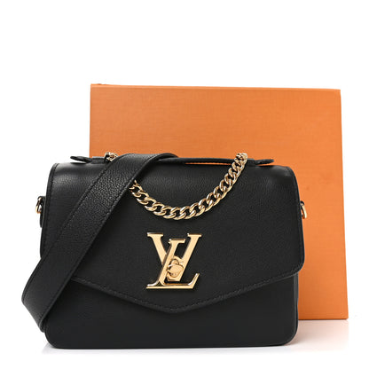 Louis Vuitton Grained Calfskin Lockme Oxford Black 10 of 10
