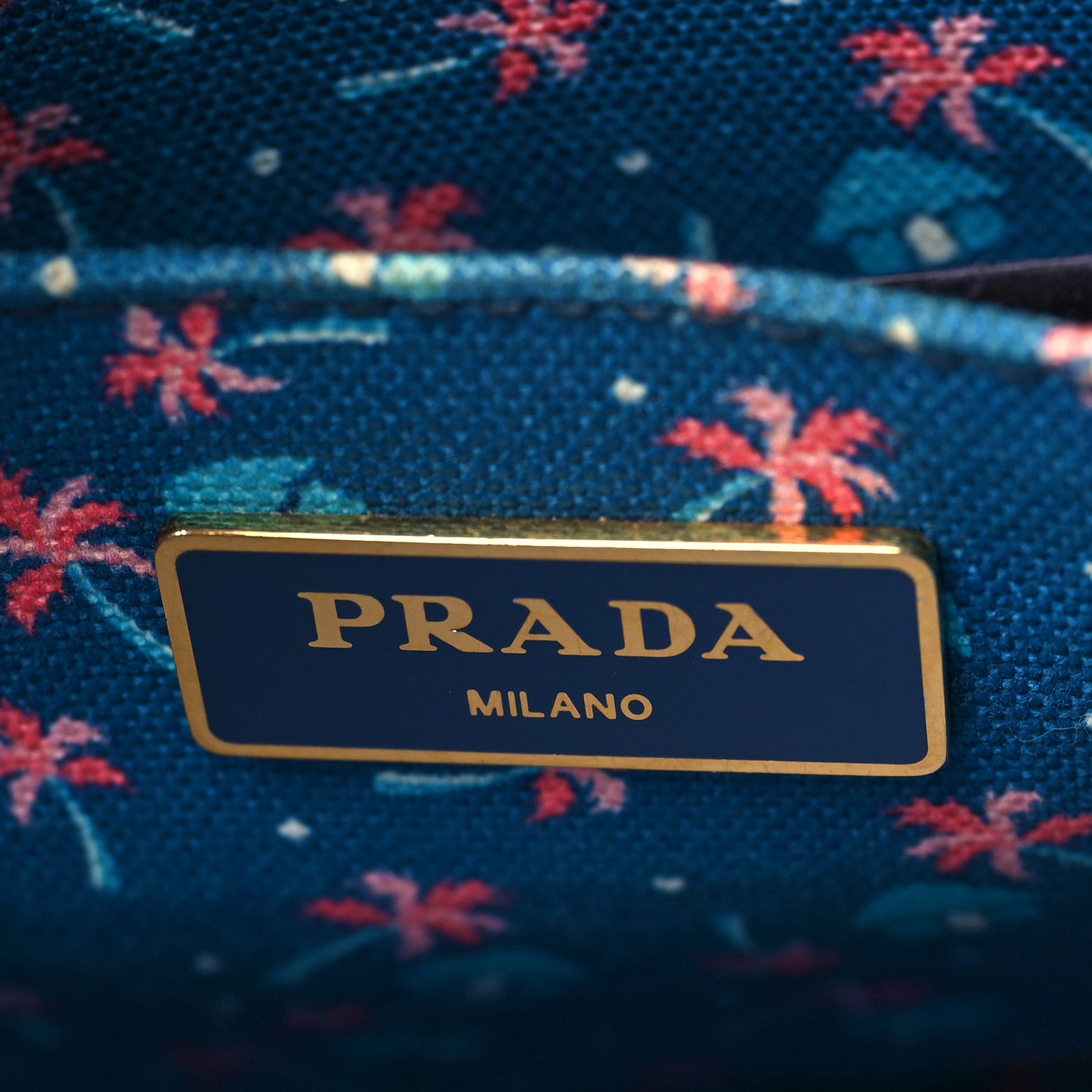 Prada Canapa Small Logo Tote Black Blue 6 of 10