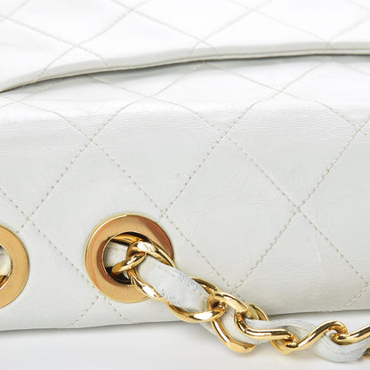 Chanel Lambskin Quilted XL Jumbo Single Flap White 10 of 18