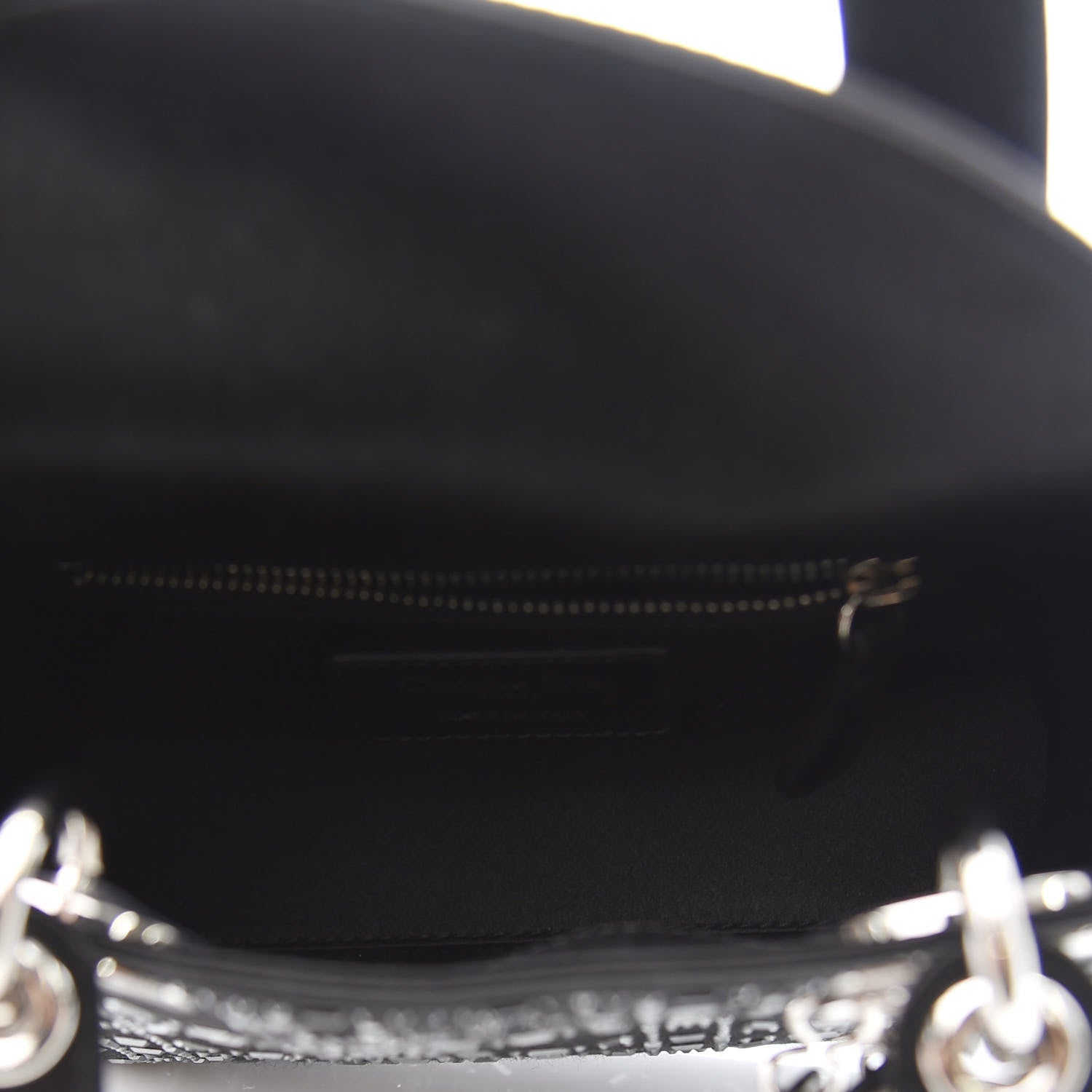 Christian Dior Satin Crystal Cannage Mini Lady Dior Black 6 of 10