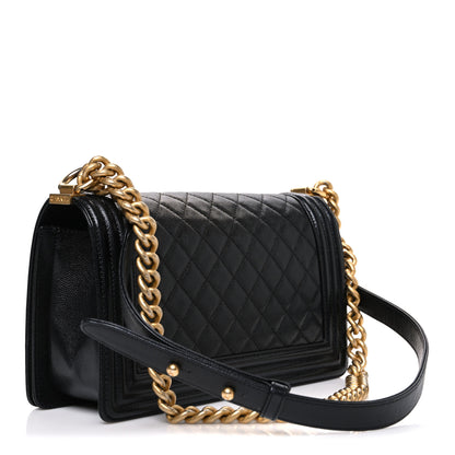 Chanel Caviar Quilted Medium Boy Flap Black 3 of 10