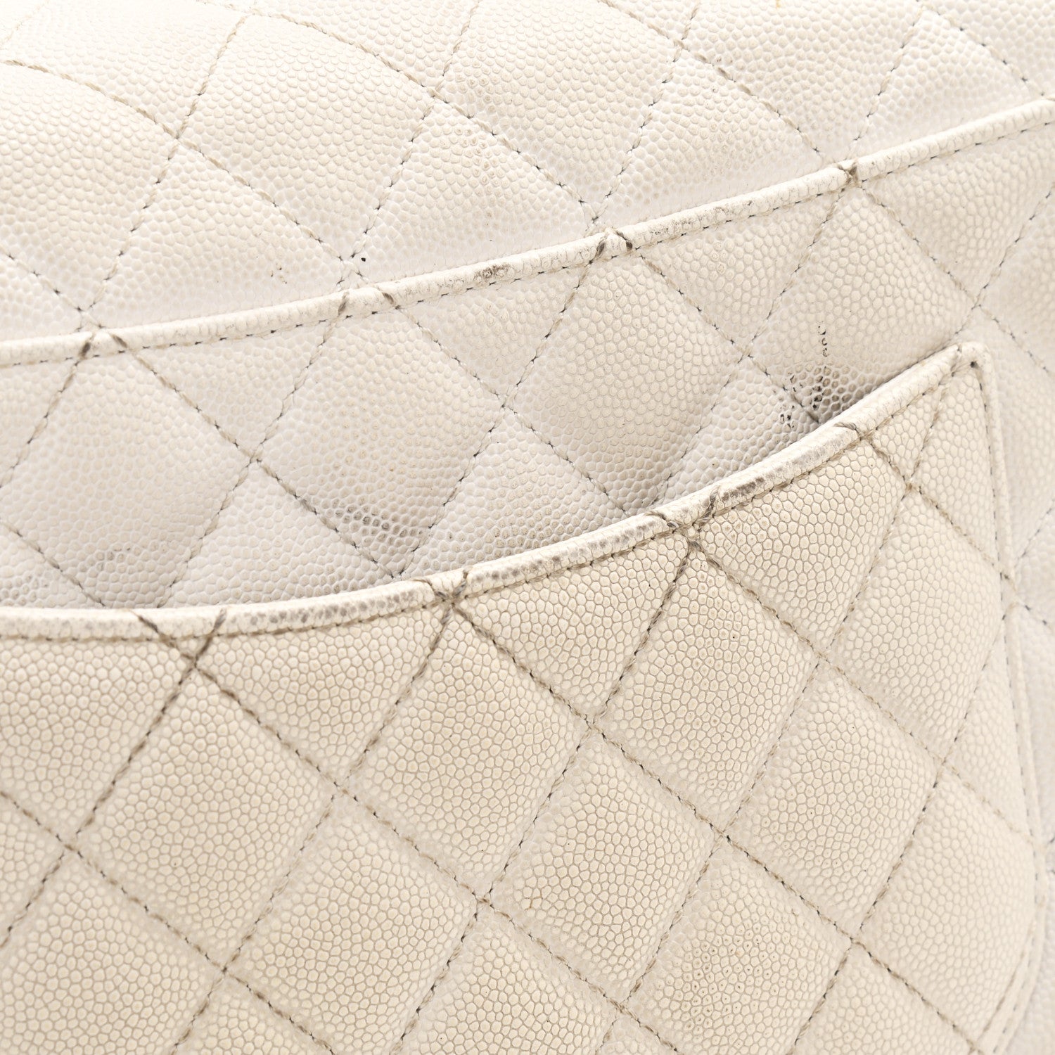 Chanel Caviar Quilted Small Coco Handle Flap White 16 of 21