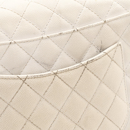 Chanel Caviar Quilted Small Coco Handle Flap White 16 of 21
